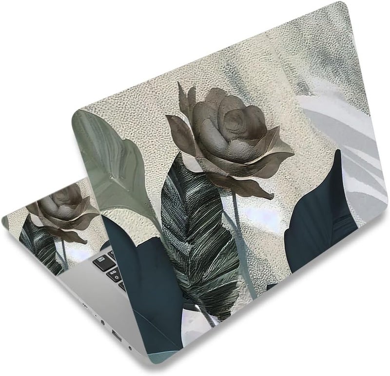 DINKY Laptop Skin Sticker Decal, 12" 13" 13.3" 14" 15" 15.4" 15.6 inch Laptop Universal Reusable Vinyl Skin Stickers Cover Art Decal Notebook PC Personalized Protector-Rose - Image 1